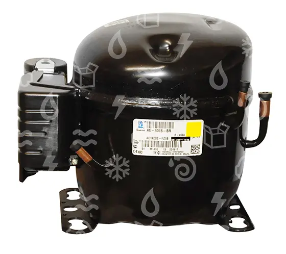 kompresor Tecumseh AE1420Z, LBP - R404A, 220 - 240V, 50 Hz, 1 fáze, pájecí